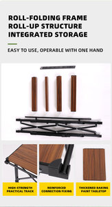 High Quality Outdoor Picnic Portable <b>Folding</b> Camping <b>Table</b> <b>Adjustable</b> Height Aluminum IGT Camping <b>Table</b> T-R-IGT91 Ultra-portable - Product Image 6