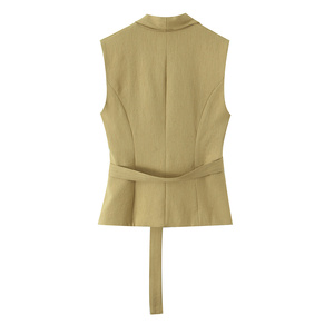 Ensemble veste <span class=keywords><strong>sans</strong></span> manches et pantalon taille <span class=keywords><strong>mi</strong></span>-haute MYST&ZA pour <span class=keywords><strong>femme</strong></span>, nouvelle collection été 2026, mode polyvalente pour le bureau - Product Image 6