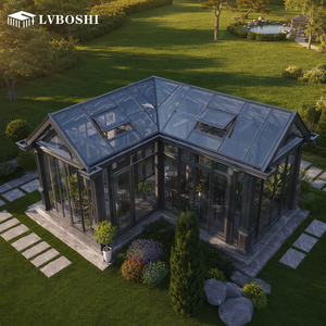 Invernadero/Solárium Moderno Prefabricado de Aluminio en Forma de <span class=keywords><strong>L</strong></span> de Rápido Montaje para Jardín de Propiedades Privadas de Alta Gama - Product Image 2