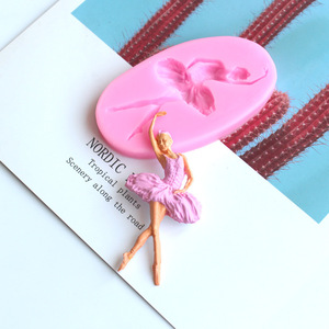 Stampi in Silicone Ecologici e Inodori a Forma di Ballerina <span class=keywords><strong>per</strong></span> Decorazione di <span class=keywords><strong>Torte</strong></span> e Biscotti, Fondente in Confezione OPP - Product Image 4