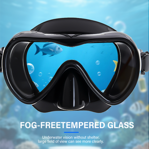 MASK100 Новая маска для дайвинга, силиконовая, с большой рамой, с линзами из закаленного стекла или поликарбоната, очки для дайвинга, снаряжение для плавания для взрослых - Product Image 2