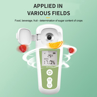 Digital Brix Refractometer 0-35% with ATC Rechargeable Sugar Content Meter IP65 Waterproof for Juice Wine Beer Sugary Drink