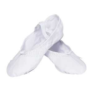 Zapatillas de Ballet Suaves Baifa Danzo para Niñas, Parte Superior de Lona, Forro de Algodón, Suela de Goma, Planas para Danza - Product Image 2
