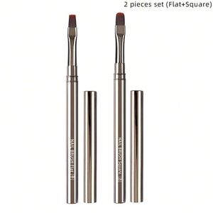 2/3pcs凝胶指甲油笔套装，UV中性笔，亚克力指甲笔，金属手柄，专业美甲刷Nagelburste - Product Image 2