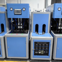 Máquina Sopladora de Plástico Semiautomática de 2 Cavidades para Botellas Pequeñas de Bebidas y Agua para Mascotas, a Bajo Precio