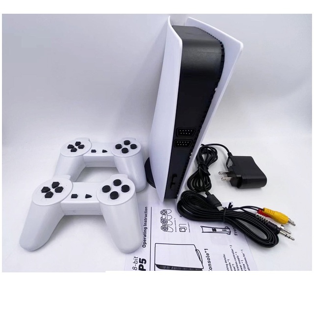 P5 Design 8bit Retro Tv Game Console with Wireless Controller 1280 Games Retro 2 Joysticks NESS FC Portable Game Console
