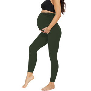 Pantaloni <span class=keywords><strong>premaman</strong></span> Casual a vita alta a nove punti a vita alta <span class=keywords><strong>collant</strong></span> comodi per Leggings <span class=keywords><strong>premaman</strong></span> per donne incinte - Product Image 2