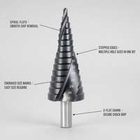 Foret étagé M35 en cobalt avec revêtement TiAlN, HSS, pour percer le métal, ouvre-trou pour acier inoxydable 4-12/4-20/4-32mm