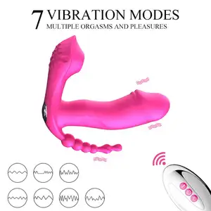 3 in 1 Vergnügen Heizung tragbare Anal Bead Stimulation Klitoris saugen Vibrator mit Remote G-Punkt Dildo Vibrator für Frauen