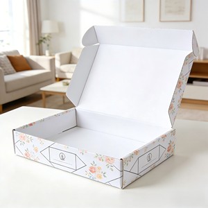 קופסת אריזת מתנה למשלוח במסחר אלקטרוני, ניתנת להתאמה אישית, ידידותית לסביבה, ניתנת למחזור, עשויה מחומרים ממוחזרים, הדפסה בארבעה צבעים - Product Image 6