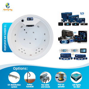 Aquaspring Factory Spa Jacuzzi, Bain à remous d'intérieur pour jardin, pour 4 personnes, Baignoire spa ronde extérieure, Jacuzzi extérieur - Product Image 2