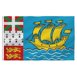 Bandera de San Pierre y Miquelón de 3x5 pies, bandera de calidad con colores vivos y resistentes a la decoloración, banderas nacionales para eventos deportivos en interiores/exteriores - Product Image 1