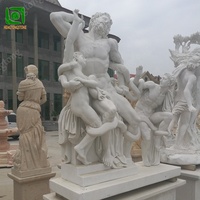 Sculpture grecque en marbre blanc, sculptée à la main, célèbre, laocon et Son fils