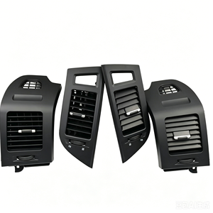 Rejilla de ventilación central lateral plateada y negra para el tablero, compatible con <span class=keywords><strong>Mitsubishi</strong></span> Pajero 2007 a 2020, para el <span class=keywords><strong>aire</strong></span> <span class=keywords><strong>acondicionado</strong></span> interior del coche. - Product Image 2