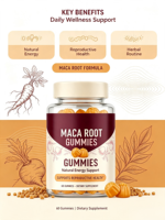Gummies véganes à la racine de Maca OEM pour hommes et femmes - Soutien aux performances et à l'énergie, soutien immunitaire