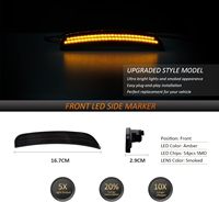 Für 2015 2016 2017 2018 2019 2020 2021 Dodge Charger Smoked Lens Front-und Hecks toß stange LED-Seiten markierung leuchte Amber & Red Lamp