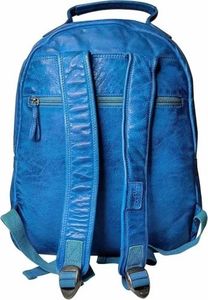 Genuine Leather <b>Backpack</b> High-quality Structured Silhouette Multiple Compartments Adjustable <b>Straps</b> Spacious Main Section Front - Product Image 3