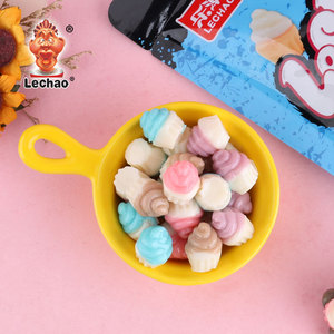 Lechao Factory 3D Gummy 4d Cupcakes Sabores de frutas <span class=keywords><strong>Halal</strong></span> Snack Bulk 1kg Bolsa Gummy Cartoon Sweet Candy - Product Image 3