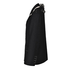 OUDINA autunno Design personalizzato con giuntura <span class=keywords><strong>a</strong></span> <span class=keywords><strong>righe</strong></span> in rete giacche <span class=keywords><strong>Blazer</strong></span> da <span class=keywords><strong>donna</strong></span> eleganti <span class=keywords><strong>Blazer</strong></span> da <span class=keywords><strong>donna</strong></span> - Product Image 4