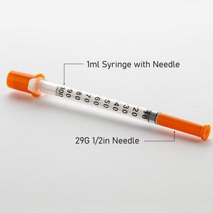 Jeringas de Insulina Desechables de 0.5ml y 1ml, Graduadas con Precisión, con Aguja 29G 30G 31G 32G 6mm 8mm 13mm - Product Image 2