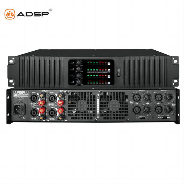 Brand New ADSP PA4600 4x600W Sound System Stereo Metal Audio Amplifier with High Quality Speakers