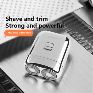 Tondeuse à barbe Rasoir électrique rechargeable Machine Rasoir pour hommes Traitement facial