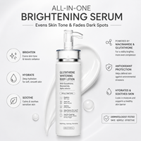 Lotion corporelle éclaircissante, hydratante et blanchissante au glutathion, marque privée OEM ODM