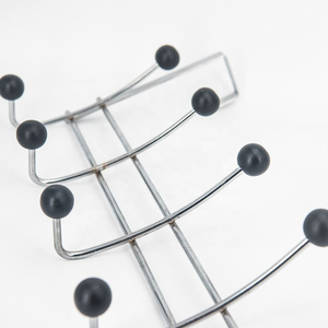 <b>Hook</b> with Wood Beads <b>Over</b> <b>the</b> <b>Door</b> Towel Rack 5 <b>Hook</b> Multifunction - Product Image 3