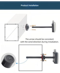 Máy đo tốc độ gió trạm thời tiết Máy đo tốc độ luồng khí Máy đo tốc độ gió ống dẫn - Product Image 5
