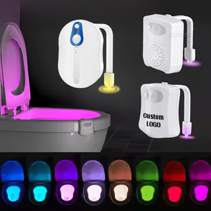 Lumière de <span class=keywords><strong>toilette</strong></span> intelligente à détecteur de mouvement, 16 couleurs, étanche, à induction humaine, lumière <span class=keywords><strong>LED</strong></span> de nuit, lumière de cuvette de <span class=keywords><strong>toilette</strong></span> <span class=keywords><strong>pour</strong></span> salle de bain, WC, lavabo - Product Image 1