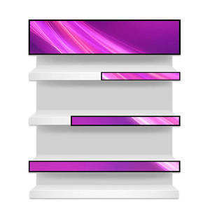 LCD ekran Panel oyuncu reklam raf LED sergileme rafı streç bar lcd kenar ekran süpermarket rafları için - Product Image 3