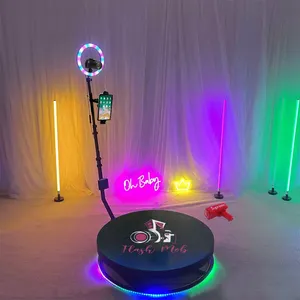 360 photo booth accommodate 2-6 people remote controller 360 video booth camera 360 photobooth china for party and events