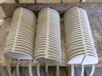 Étagère de salle de bain ronde en marbre de 9 pouces bon marché en gros pour mur poli de tous les côtés pour salle de bain et cuisine rangement mural
