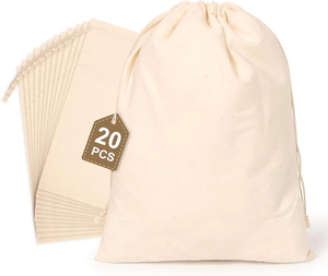 Canvas Drawstring Bags <strong>Small</strong> <strong>Draw</strong> String Makeup Bag Sublimation Custom Cotton Drawstring Bag With Logo - Product Image 2