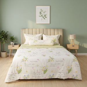 Wholesale Single Size Western Style Microfiber Duvet Cover Bedding Sheet Sets 4pcs Soft Coral Fleece Anti-Bacteria Floral - Product Image 2