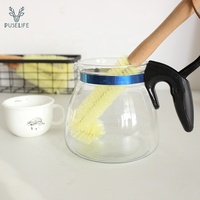 Bulu Kayu Alami Plastik Gratis Label Sikat Pot Cuci Piring Bambu Dapur untuk Set Pembersih Sikat Dapur Kotak Semen Pembersih
