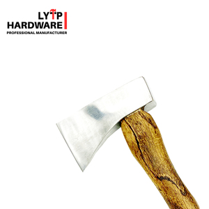 Lama assiale affilata lucida a specchio superficie liscia materiale peso manico in <span class=keywords><strong>noce</strong></span> in acciaio al carbonio ascia da campeggio per esterni - Product Image 4