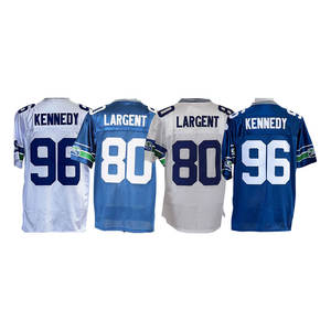 Großhandel Günstige Retro Genähte American Football Trikots Seattle 80 Steve Largent 96 Kennedy Unterstützt Individuelle Anpassung - Product Image 4