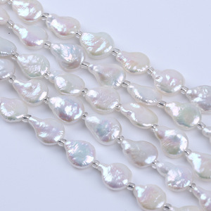 Perles d'eau douce naturelles en gros, 1,8-2,2 mm, petites perles blanches, perles semi-finies en vrac pour accessoires de bijoux DIY - Product Image 2