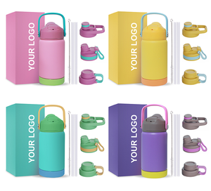 Hong Ling straziante bottiglia in acciaio inossidabile da 12 once progettata per bambini con Logo di colore personalizzato per ordini all'ingrosso - Product Image 2