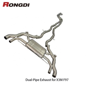 Système d'échappement Catback haute performance en acier inoxydable 304 avec double tube intermédiaire pour BMW X3M X4M F97 F98 3.0T 2019-2023 – Amélioration du système de tuyauterie - Product Image 2