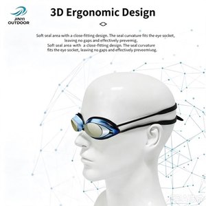 Lunettes de natation pour myopie, pour adultes, sans ordonnance, équipement de natation haute définition, étanche, anti-buée, en silicone, pour hommes et femmes - Product Image 4