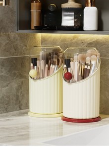 IStapromo Gifts Makeup Brush Storage Cup Pen Holder Desktop Multi-functional Storage <b>Box</b> Cosmetic Organizer Dustproof Storage - Product Image 6