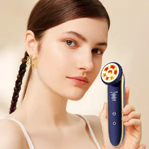 Usage domestique RF micro courant EMS beauté machine LED thérapie soins du visage haut de gamme pour les femmes