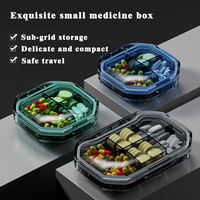 Organisateur de pilules portable à 6 compartiments, boîte à pilules de voyage hautement transparente, étui de rangement pour médicaments, conteneurs pour capsules de vitamines, usage domestique