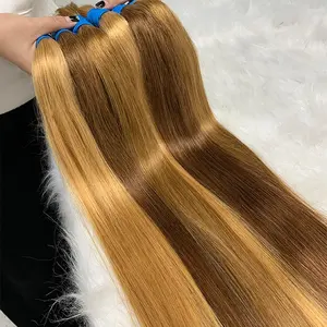 All'ingrosso capelli indiani grezzi massa capelli umani miscela per treccia Pre elasticizzati alla rinfusa onda profonda intrecciatura capelli umani alla rinfusa