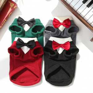 Chaleco tipo esmoquin para perros, de color sólido, lavable, ropa para mascotas de otoño e invierno para perros pequeños - Product Image 4
