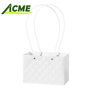 Vente en gros de boîte à fleurs trapézoïdale en relief <span class=keywords><strong>macaron</strong></span> couleur sac à main emballage en carton cadeau impression carton personnalisée - Product Image 5