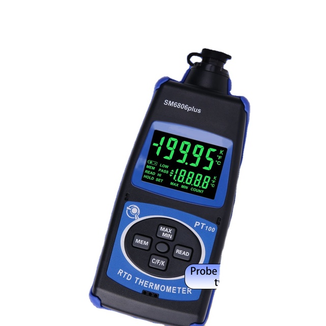 SM6806plus Digital Thermometer High Precision RTD Temperature Instrument for -200~600 Celsius Degree Measurements
