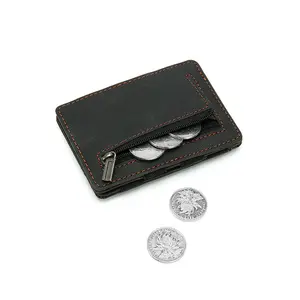 Korean Version Magic Wallet Money Clip Purse Slim Elastic Wallet Men PU Leather Wallet ID Credit Card Cases